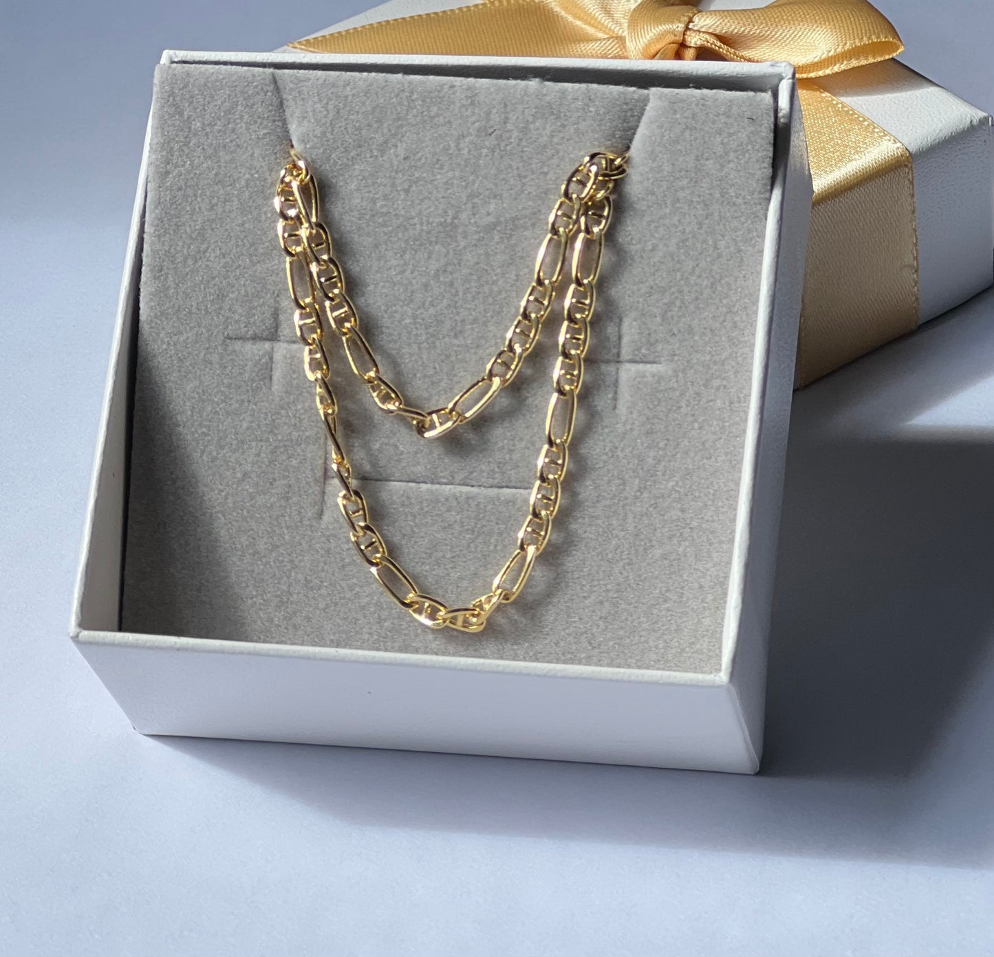 18k Gold filled Figaro chains