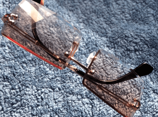 designer rimless sunglasses