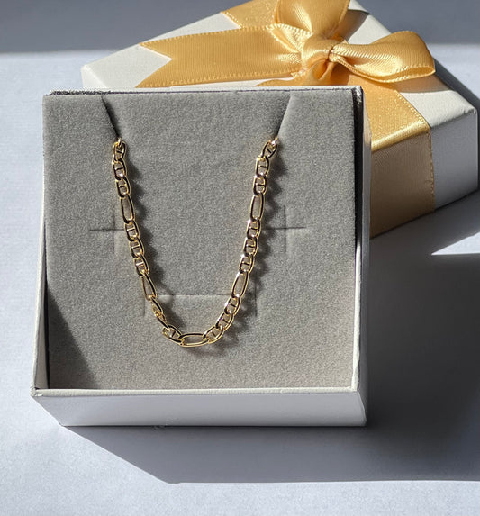 18k Gold-Filled Figaro Chain